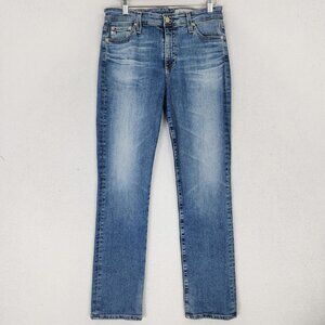 AG Jeans Womens 30 Blue Mari High Rise Straight Leg Adriano Goldschmied Stretch